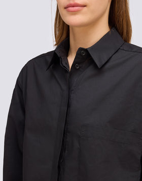 LONG-SLEEVED POPLIN SHIRT