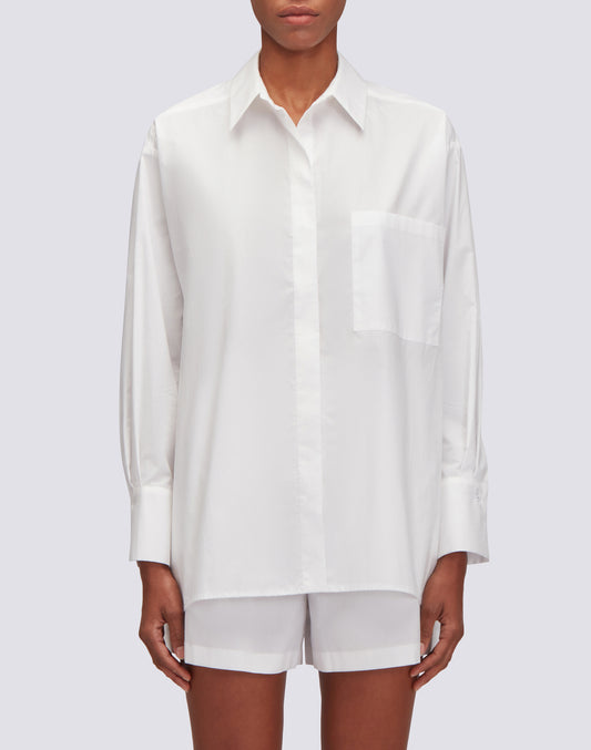 LONG-SLEEVED POPLIN SHIRT