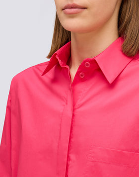 LONG-SLEEVED POPLIN SHIRT