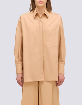 LONG-SLEEVED POPLIN SHIRT