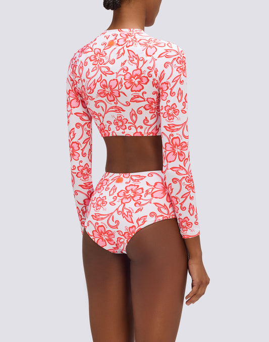 IPANEMA - HIGH-WAISTED CULOTTE BIKINI BOTTOMS WITH SK23 PRINT