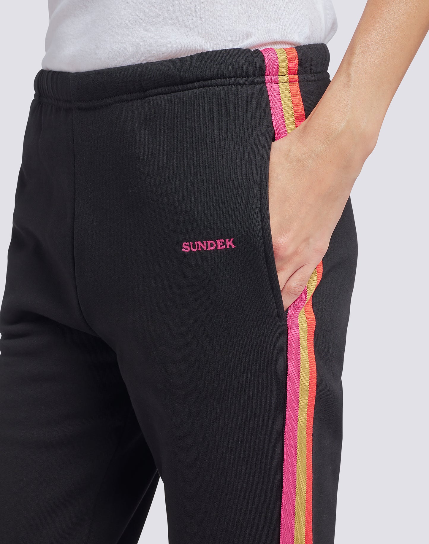 FLEECE TROUSERS WITH RAINBOW DETAIL