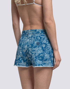 HIBI PAISLEY PATTERNED WOMEN'S SHORTS