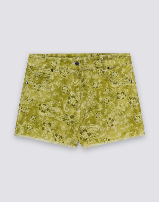 HIBI PAISLEY PATTERNED WOMEN'S SHORTS