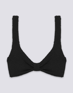 EMBOSSED FABRIC BRALETTE TOP