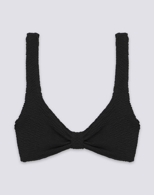 EMBOSSED FABRIC BRALETTE TOP