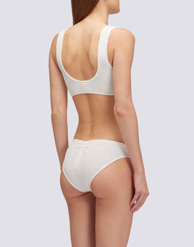 EMBOSSED FABRIC BRALETTE TOP