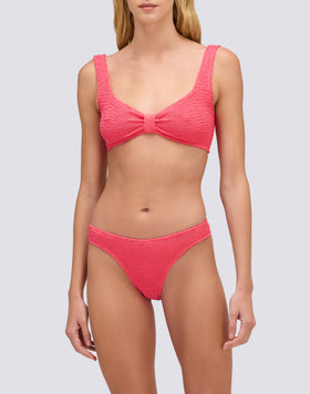 BRALETTE TOP IN EMBOSSED FABRIC