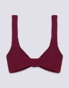 EMBOSSED FABRIC BRALETTE TOP