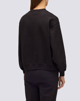 WOMEN'S CREW NECK SWEATSHIRT WITH FLOWER