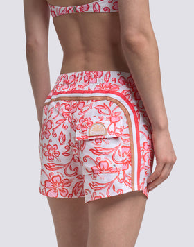COAST - REPREVE® HIBISCUS SK23 PRINT BEACH SHORTS