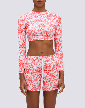 COAST - REPREVE® HIBISCUS SK23 PRINT BEACH SHORTS