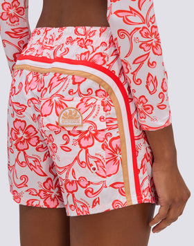 COAST - REPREVE® HIBISCUS SK23 PRINT BEACH SHORTS