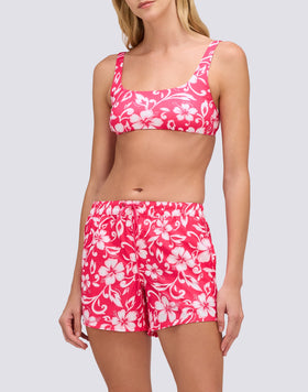 COAST - REPREVE® HIBISCUS SK23 PRINT BEACH SHORTS