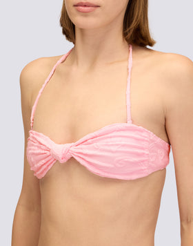 GARDNER BANDANA BIKINI TOP IN TERRY CLOTH WITH SK23 PATTERN