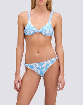 SCARLETT - PATCHY FLOWERS PRINT BRALETTE BIKINI TOP