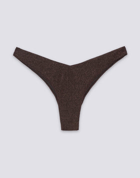 LOREN LUREX HIGH-CUT BIKINI BOTTOMS