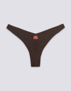 LOREN LUREX HIGH-CUT BIKINI BOTTOMS