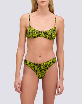 LOREN - HIGH-CUT BIKINI BOTTOMS WITH ZEBRA PRINT