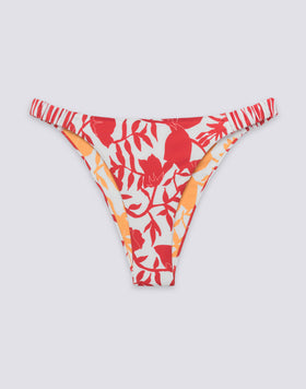HALLE - PATCHY FLOWERS FIXED WAIST BIKINI BOTTOMS