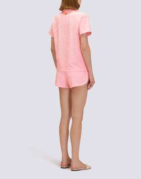 JACQUARD TERRY CLOTH BOWLING SHIRT WITH SK23 PATTERN