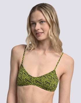 ELODIE - BIKINI TOP BRALETTE CON FANTASIA ZEBRATA