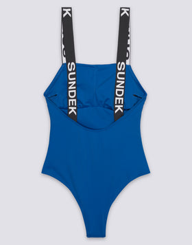 ELASTIC ONE-PIECE SWIMSUIT WITH MARYLIN LOGO