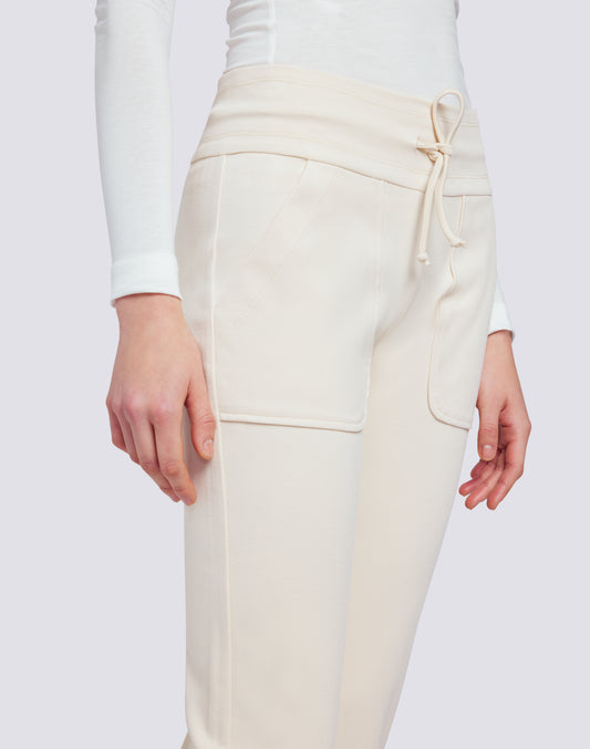 DEBRA STRAIGHT CUT TROUSERS WITH ELASTICATED CUFFS