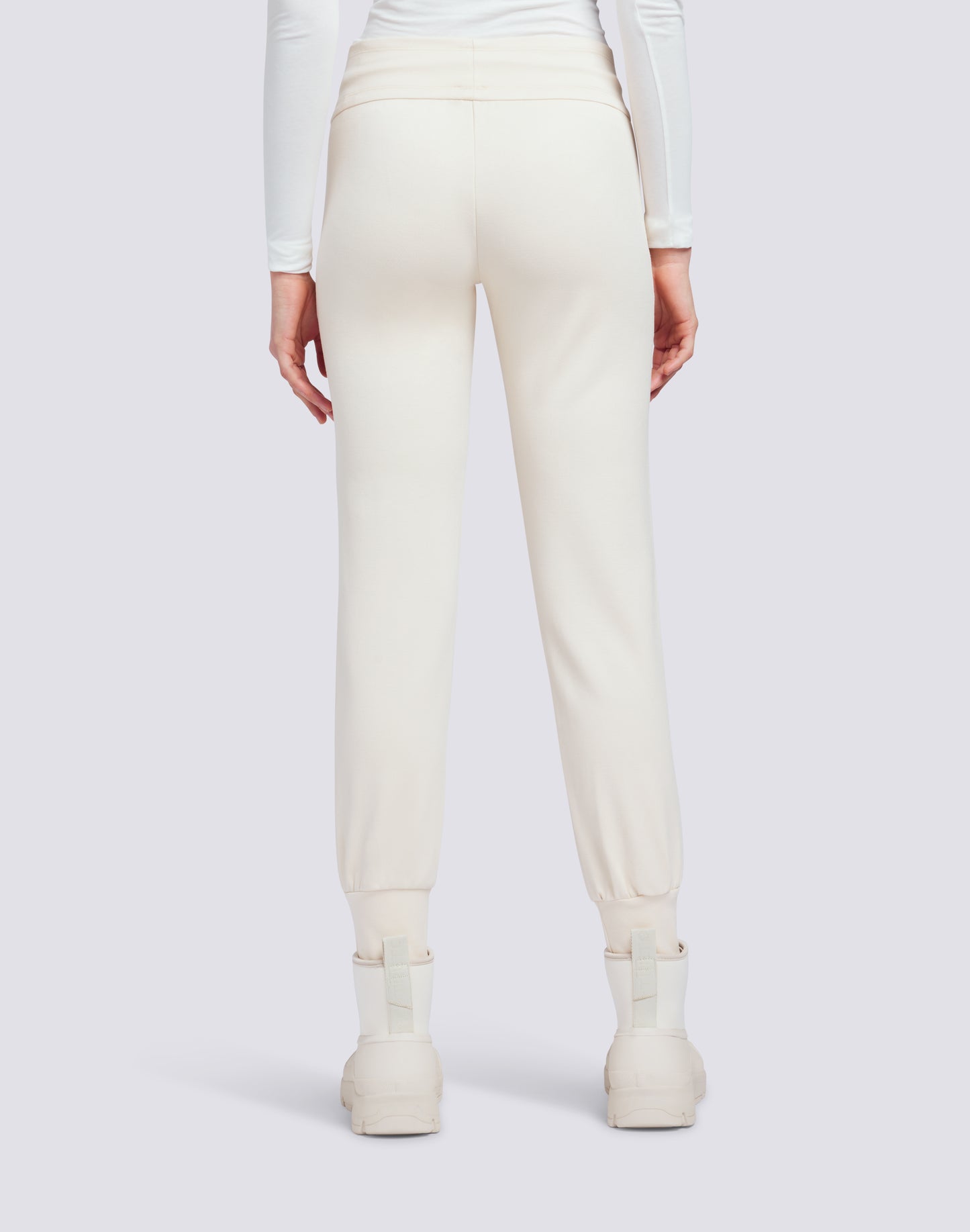 DEBRA STRAIGHT CUT TROUSERS WITH ELASTICATED CUFFS