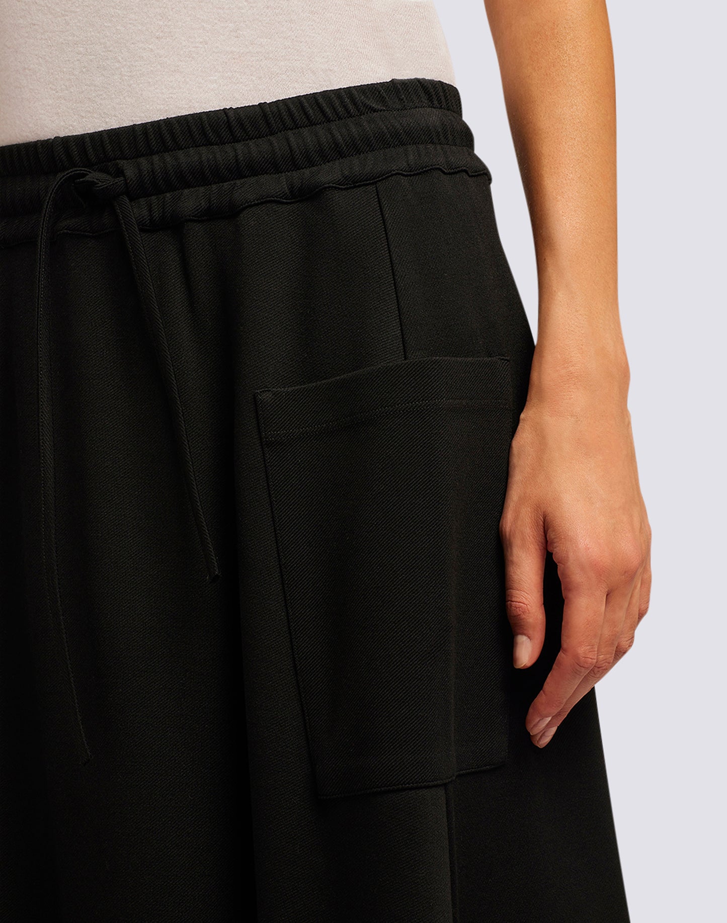 FLARED LINE SKIRT WITH ELASTIC WAIST