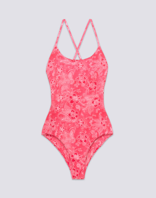 HIBI PAISLEY BANDANA PATTERNED ONE-PIECE SWIMSUIT