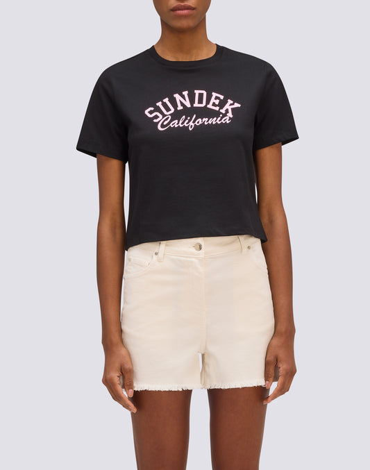 WOMEN'S CROPPED VINTAGE WASH T-SHIRT