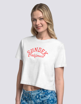 WOMEN'S CROPPED VINTAGE WASH T-SHIRT