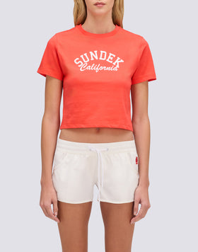 WOMEN'S CROPPED VINTAGE WASH T-SHIRT
