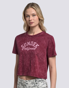 WOMEN'S CROPPED VINTAGE WASH T-SHIRT
