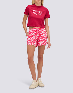 WOMEN'S CROPPED VINTAGE WASH T-SHIRT