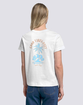WOMEN'S GOOD VIBES ONLY PRINT T-SHIRT