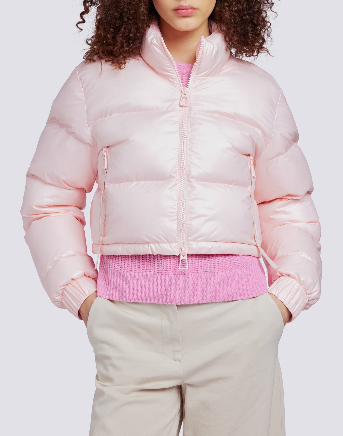 ZIPPERED SHORT PUFFED JACKET