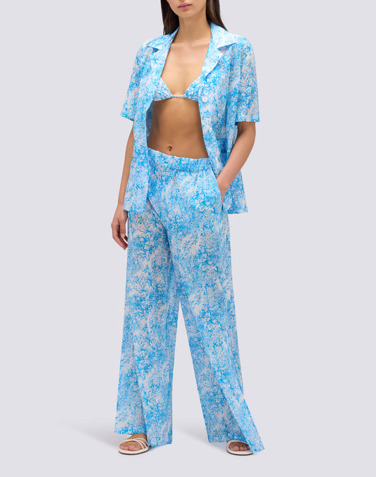 WOMEN'S SHIRT WITH FLEUR DE JOIE PRINT
