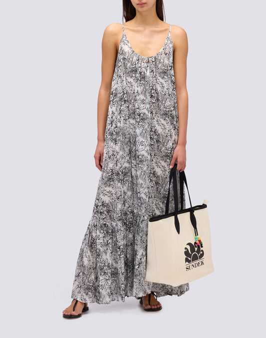 DRESS WITH FLEUR DE JOIE PRINT