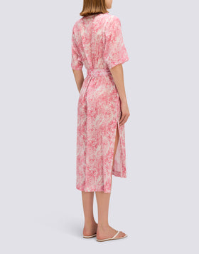 LONG CHEMISIER WITH FLEUR DE JOIE PRINT