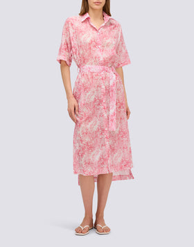 LONG CHEMISIER WITH FLEUR DE JOIE PRINT