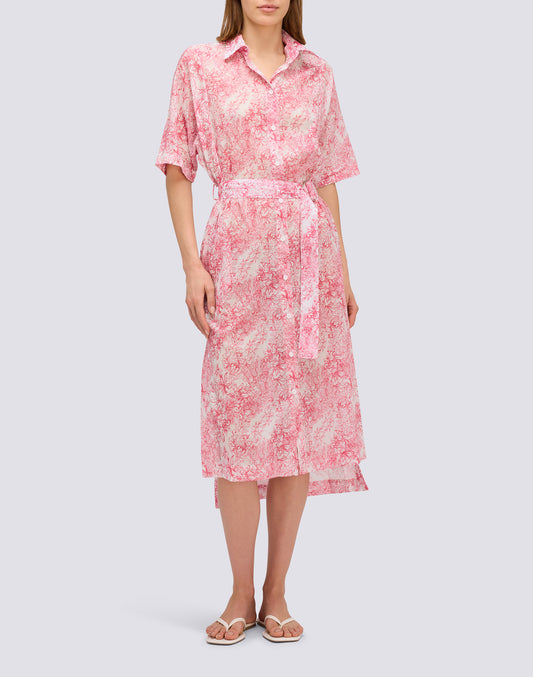 LONG CHEMISIER WITH FLEUR DE JOIE PRINT