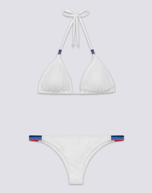 JENNIFER TRIANGLE TOP AND FIXED RAINBOW BOTTOM