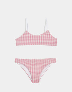 BRALETTE TOP AND FIXED MINI VICHY BRIEFS
