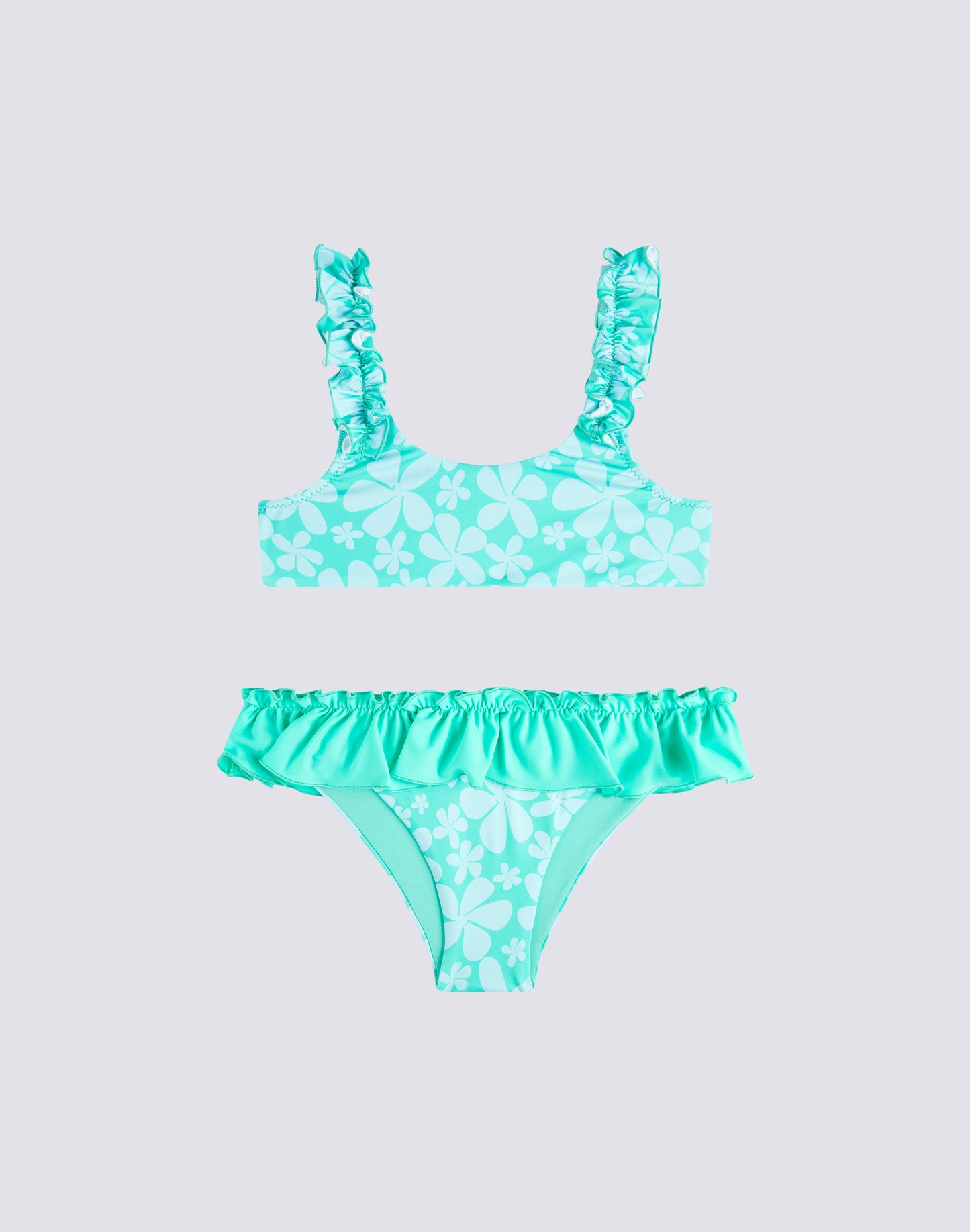 BIKINI TOP AND BRIEF WITH RUFFLES