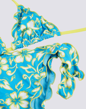 GIRL'S BIKINI WITH HIBISCUS PRINT SK23