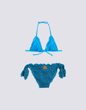 MINI MAGNOLIA BIKINI WITH TRIANGLE TOP AND TIE-SIDE BRIEFS