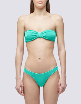 HIGH-LEG BRIEF IN EMBOSSED FABRIC