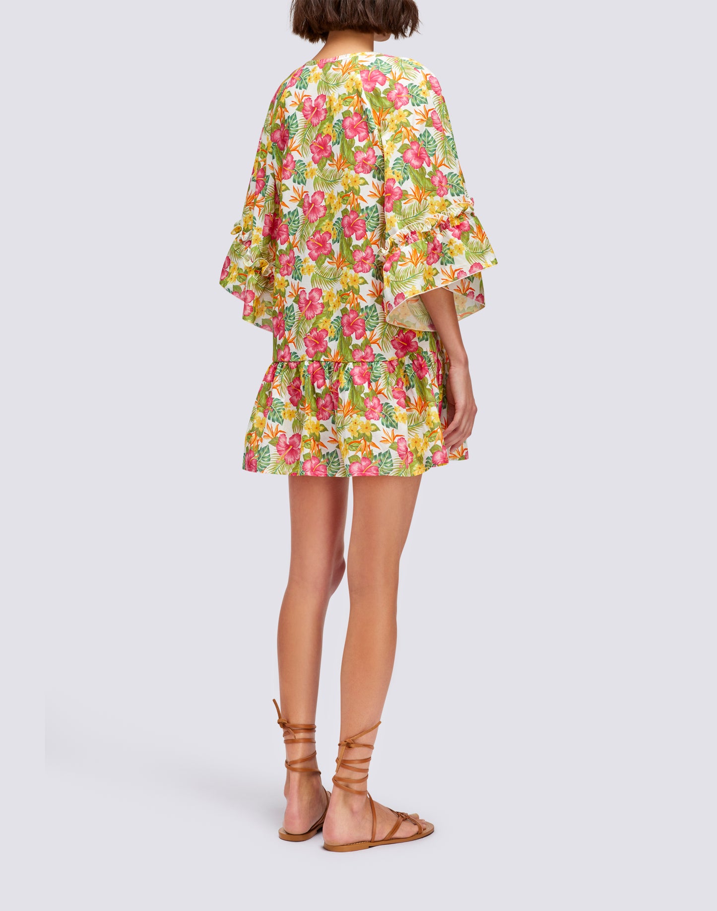 KAFTAN WITH TROPICANA PRINT